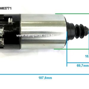 AM83771 - Automatico (Rele de partida) motor de arranque tipo Mitsubishi M009T83771 24V 7,0KW 12dentes