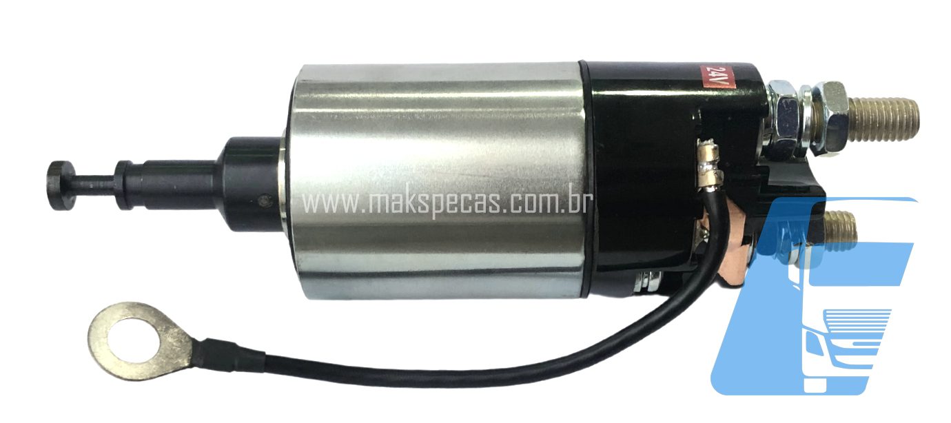 AM83879 - Automatico (Relé de partida) para motor de partida tipo Mitsubishi M009T83879 24V 7.0kW 12 dentes, aplicação Volvo.
