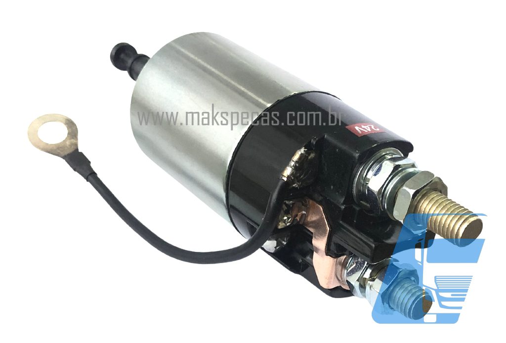 AM83879 - Automatico (Relé de partida) para motor de partida tipo Mitsubishi M009T83879 24V 7.0kW 12 dentes, aplicação Volvo.