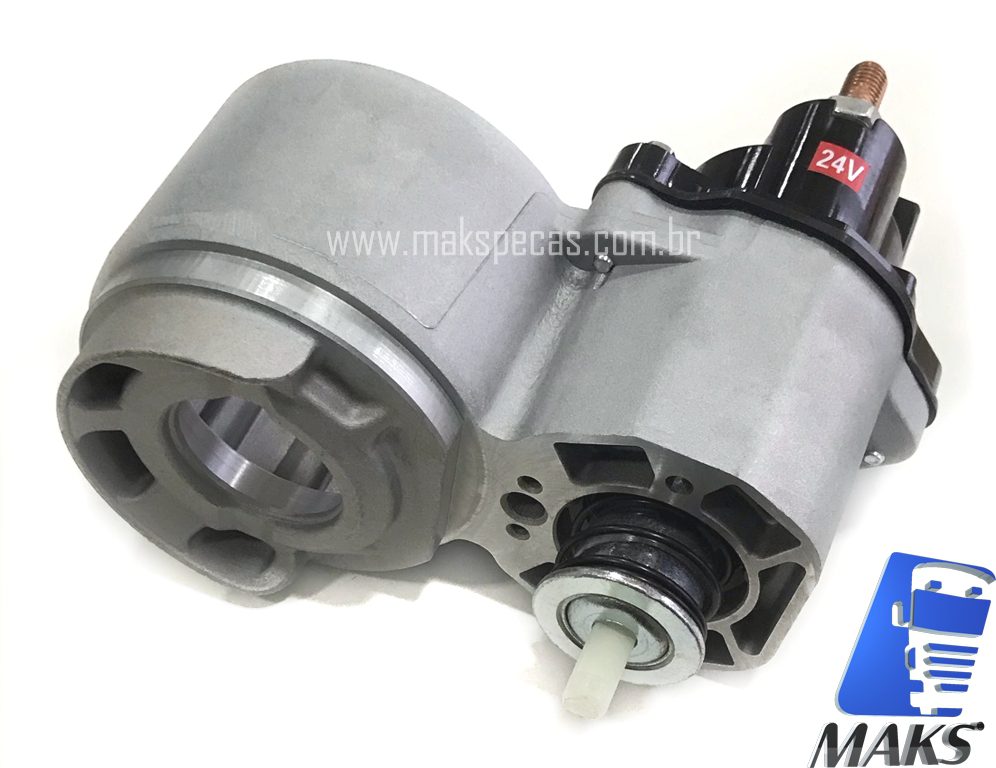 AUT7100 - Mancal com relé de partida (automática) para motor de arranque modelo Denso 428000-7100 24V, 4.8Kw, 10 Dentes.