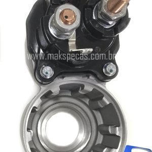 AUT7100 - Mancal com relé de partida (automática) para motor de arranque modelo Denso 428000-7100 24V, 4.8Kw, 10 Dentes.