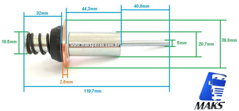 AUT7550 - Automático (Rele de partida) motor de arranque tipo Denso N940, 2280007550, STR70278, 24V 5,5KW 10dentes, aplicação Iveco Cursor