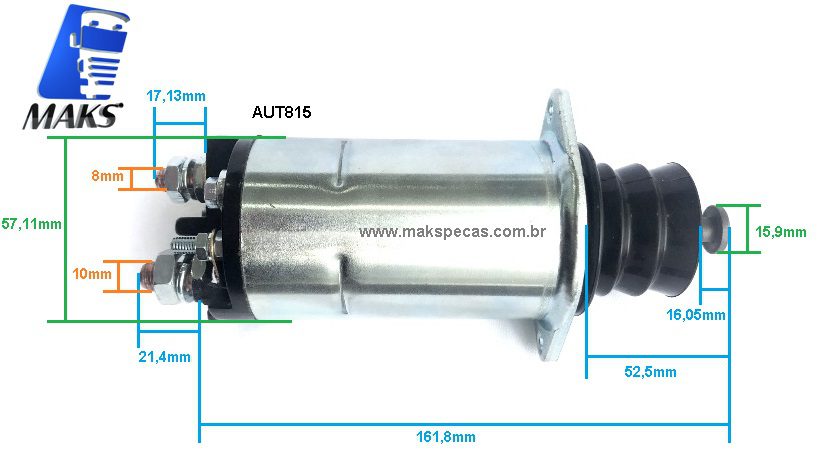 AUT815 - Automático (Rele de partida) para motor de partida Delco Remy 28MT MBB 1722