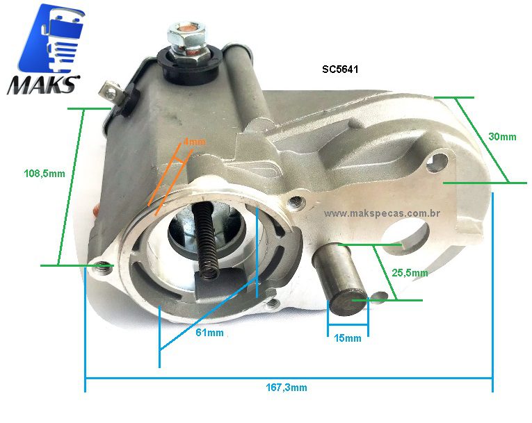 SC5641 - Mancal com relé de partida (Automático) para motor de Partida tipo Denso 24V, 4,5Kw, 10dentes. Aplicação Iveco Stralis 2995138/ 42498714/ 99432760/ Lucas LRS01957/ LRS1957