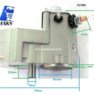 SC7550 - Mancal intermediário com solenoide montado para motor de Partida tipo Denso 24V, 5,5Kw, 10dentes. Aplicação Iveco Cursor