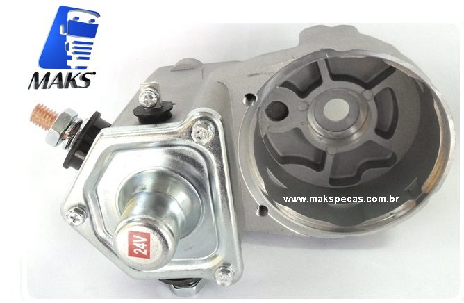 SC7550 - Mancal intermediário com solenoide montado para motor de Partida tipo Denso 24V, 5,5Kw, 10dentes. Aplicação Iveco Cursor