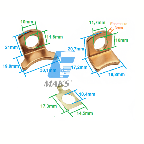CA0600 - Kit reparo de contato do relé de partida para motor de arranque modelo Denso 4380000600, 24V Ford 5801543247
