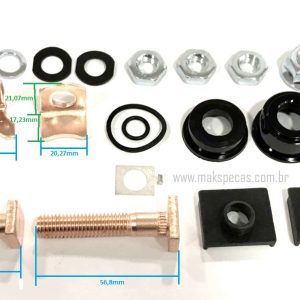KIT600 - Kit reparo completo contatos do relé de partida ( automático ) para motor de arranque modelo Denso 4380000600, 24V Ford 5801543247