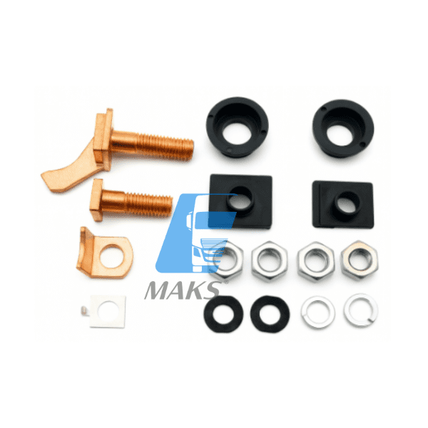 PF7550 - Kit parafuso do rele de partida motor de arranque tipo Denso N940, 2280007550, STR70278, 24V 5,5KW 10dentes, aplicação Iveco Cursor.