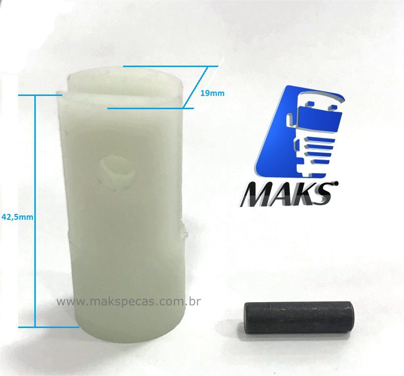 NY80472 -  Kit nylon com pino para garfo de acionamento para motor de arranque modelo Mitsubishi Linha M9 7.5Kw diversas aplicações