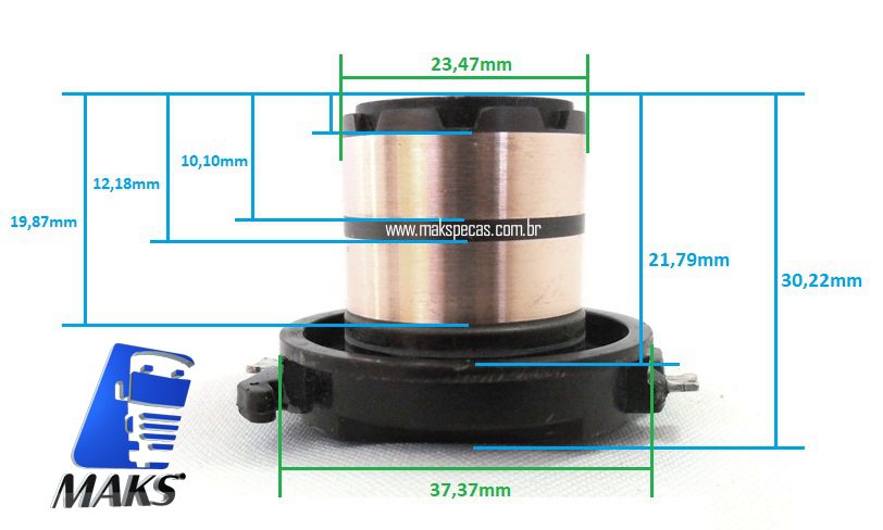 ANEL8191 - Anel coletor para rotor alternadores Mitsubishi tipo A004T8191