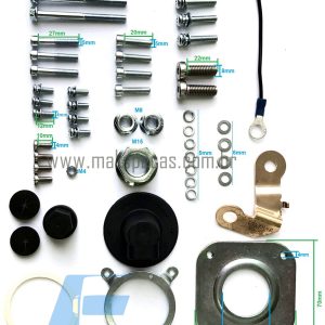 KIT8165 - Kit completo de fechamento para alternador modelo Prestolite 53160023, 24V, 150A, aplicação Scania