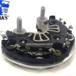 RET102 - Conjunto retificador  modelo Bosch  F00M133396 aplic altern mod Bosch  0124655102 24V 150A, Volvo FH/ outros