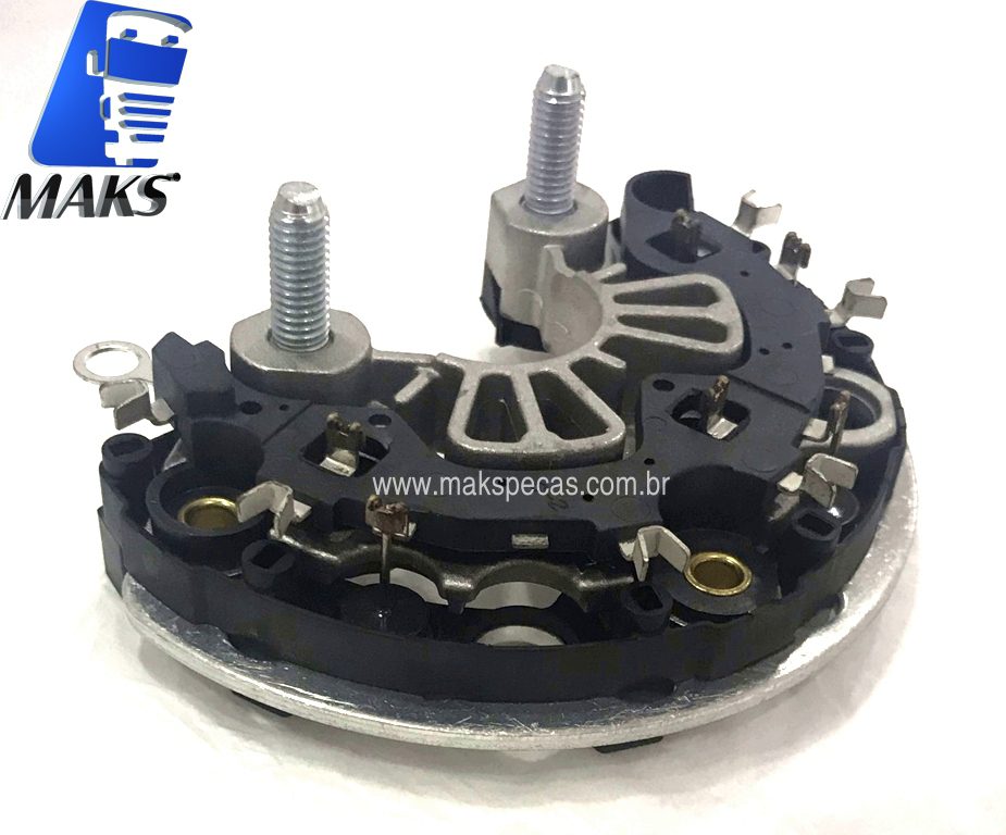 RET102 - Conjunto retificador  modelo Bosch  F00M133396 aplic altern mod Bosch  0124655102 24V 150A, Volvo FH/ outros