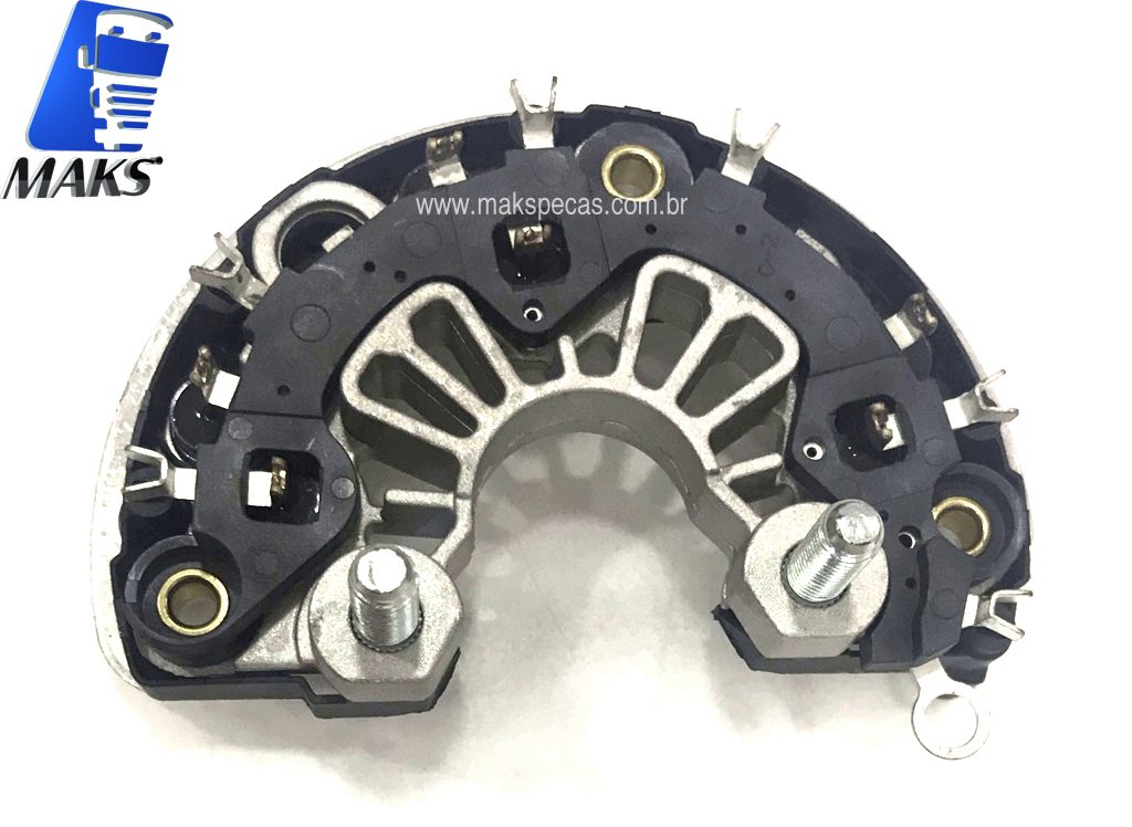 RET102 - Conjunto retificador  modelo Bosch  F00M133396 aplic altern mod Bosch  0124655102 24V 150A, Volvo FH/ outros