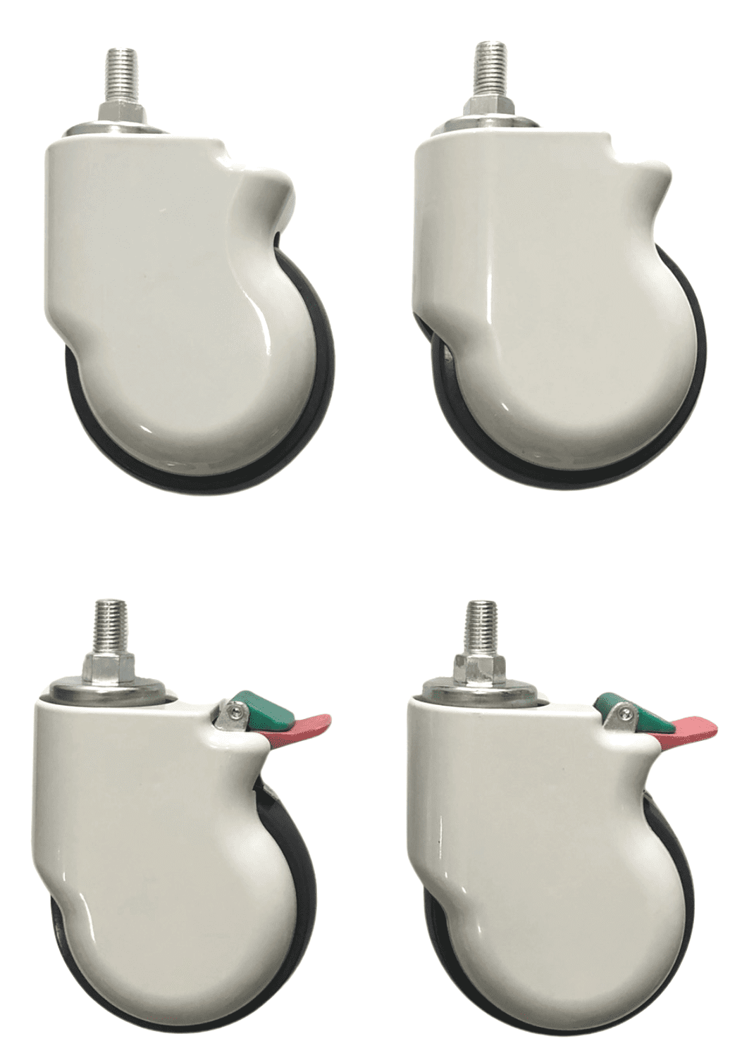CWB135_CWB135S - Jogo de rodízio hospitalar Evidence 5 Polegadas 2 unidades com freio e 2 sem freio