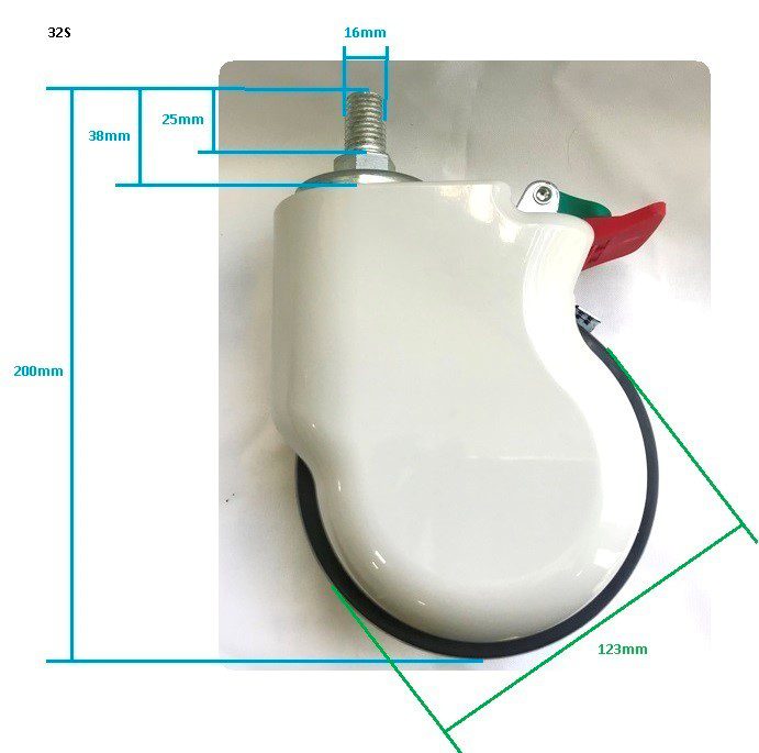 CWB135S - Rodizio hospitalar Evidence 5 Polegadas com Freio - preço de custo