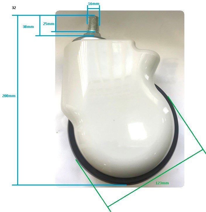 CWB135- Rodízio hospitalar Evidence 5 Polegadas sem Freio - preço de custo