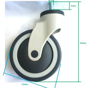 CWB503CS- Jogo Rodizio hospitalar 5 Polegadas 2 com Freio e 2 sem freio - preço de custo