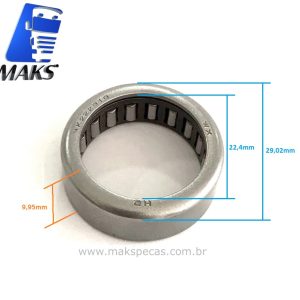 HK222910 - Rolamento de roletes cilindricos de carga radial aplicação canopla planetária motor partida DR 29MT