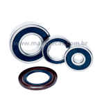 ROLM472 - Kit com 3 rolamentos e retentor para motor de partida Mitsubishi série M9 (grande) tipo M009T80472 MBB Axor, entre outros.