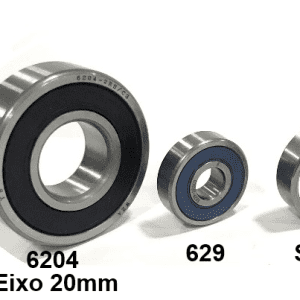 ROLM8 - Kit com 3 rolamentos e retentor para aplicação em motor de partida Mitsubishi, linha M8, 5.0 kW. Várias aplicações.