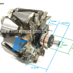 ROT5691 - Rotor para alternador eletrônico Mitsubishi Scania 440R 28V 100A A004TR5691 Scania 1884268, 573015, SC0573015 A004TR5691ZT, outros.