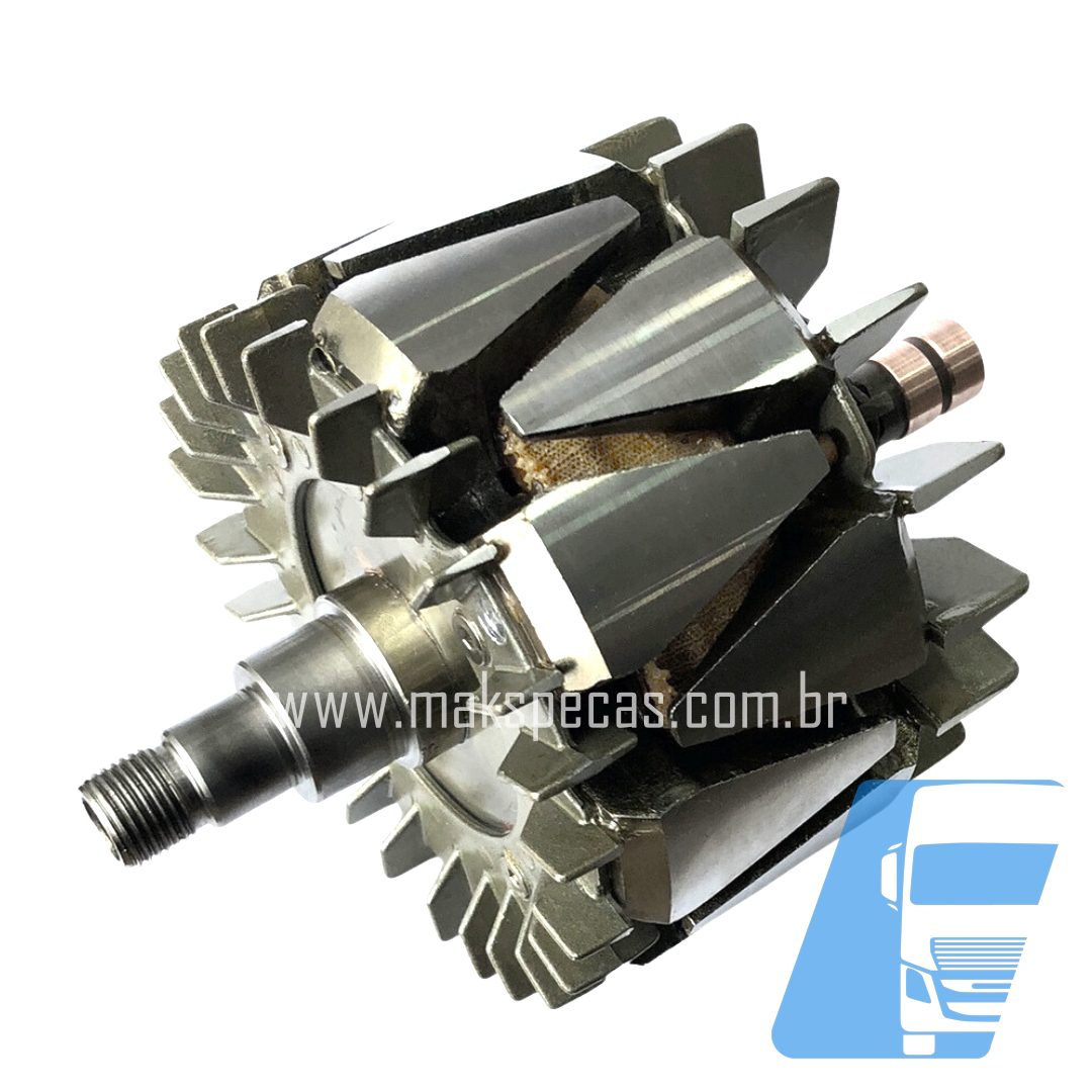 ROT8165 - Rotor para alternador modelo Prestolite 53160023, 24V, 190A, aplicação Scania 2448165