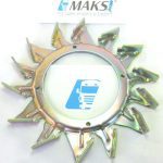 FAN591A - Ventoinha alternador eletrônico tipo Mitsubishi A009TU5591A 24V 150A. Onibus Scania, 571472, 1777301, 1777466, 1536236.