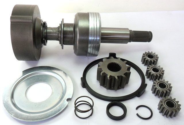 PLAN38MT - Kit completo da planetária, eixo impulsor, impulsor, pinhão, engrenagens, travas, borracha de vedação, canopla e capa da planetaria para motor de partida Delco Remy 38MT. Várias aplicações.