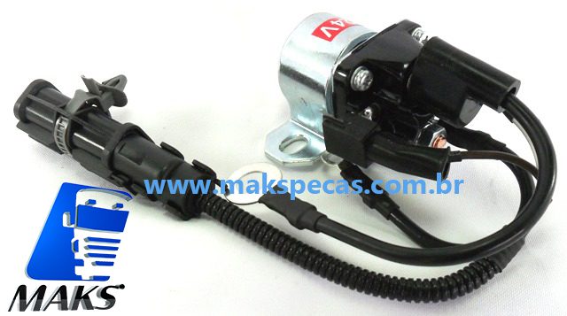 RA61971 - Rele auxiliar de partida (automatico/ solenóide) para motor de partida Mitsubishi M009T61971 24V VW / MAN, 51262019199, 51262017199